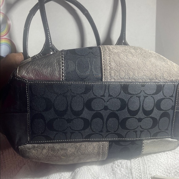 Coach Black and Tan Patchwork Tote - Picture 5 of 5